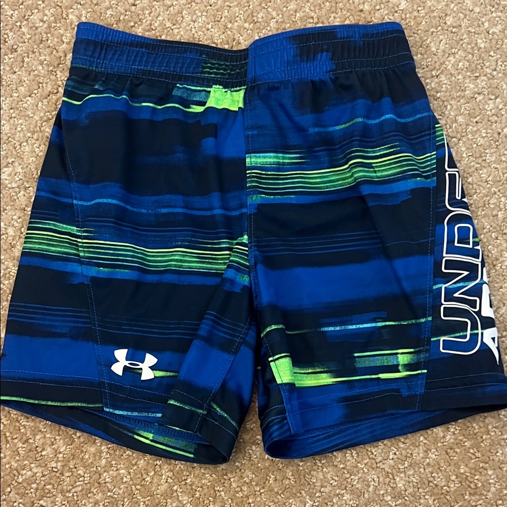 Under Armour Kids Blue and Green Shorts